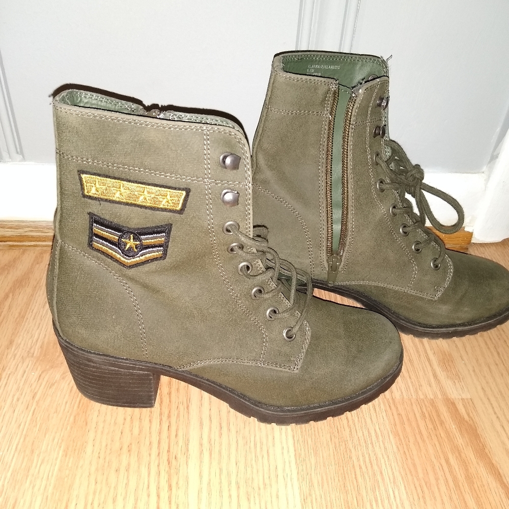Army green boots